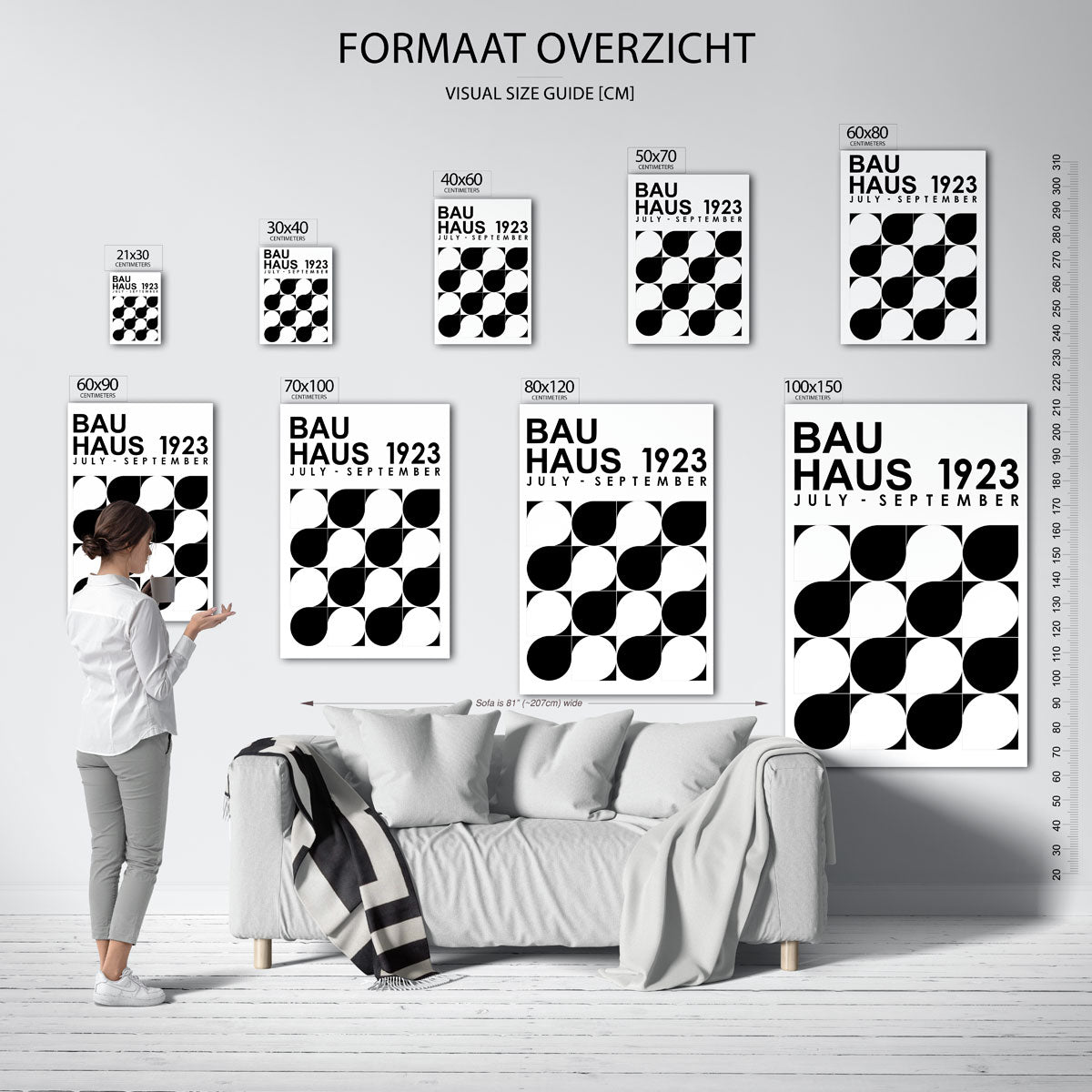 – geometrische poster in Bauhaus-stijl van WallArtistic