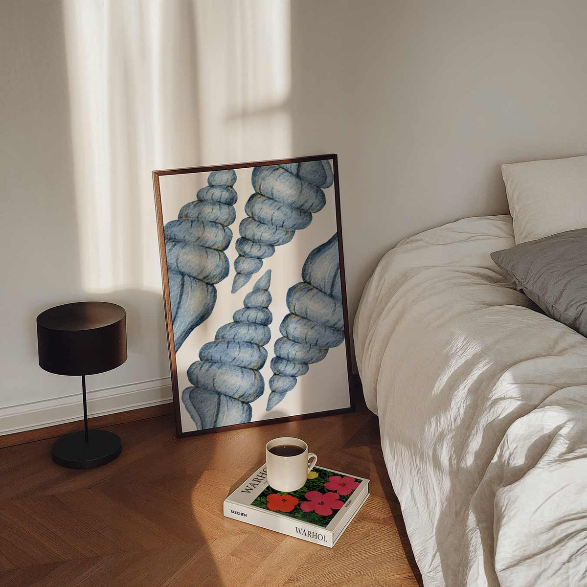 Blauwe Slakkenhuis – staande dieren wanddecoratie van WallArtistic