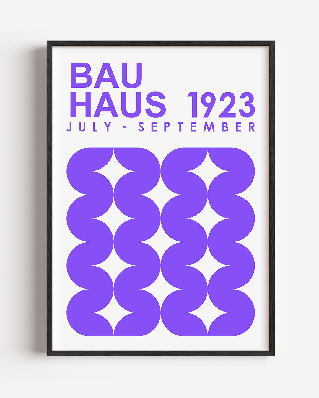 Vormritme en kleur – staande Bauhaus poster als wanddecoratie