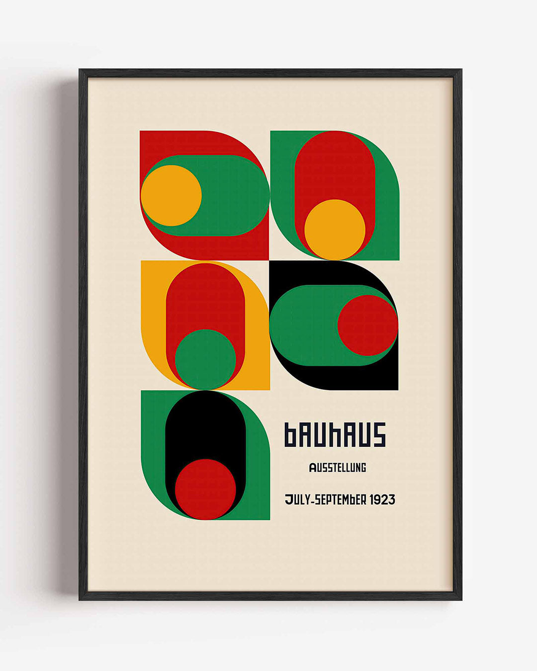 Vorm en kleur – staande Bauhaus poster als wanddecoratie