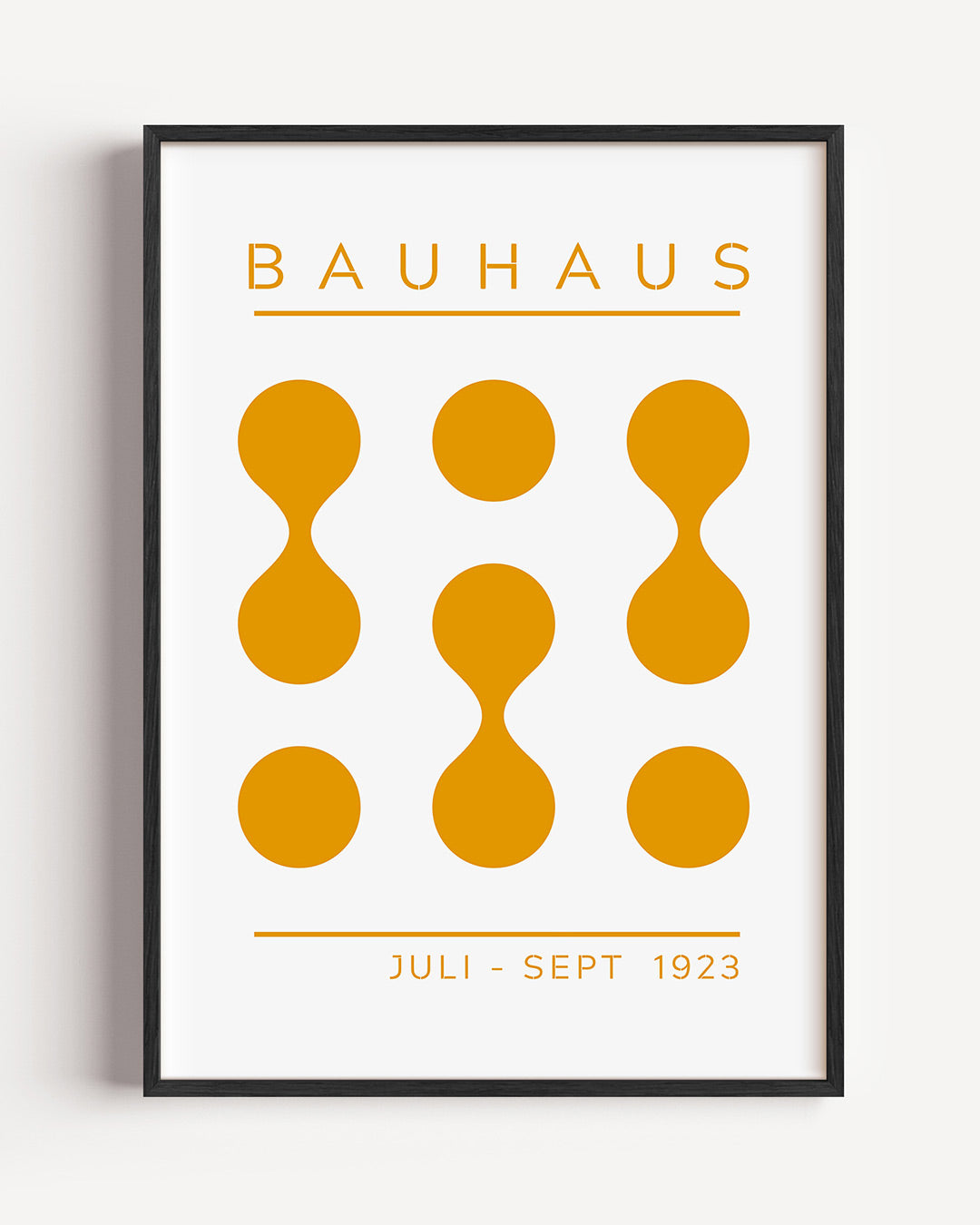 Vormen en vlakken – staande Bauhaus poster als wanddecoratie