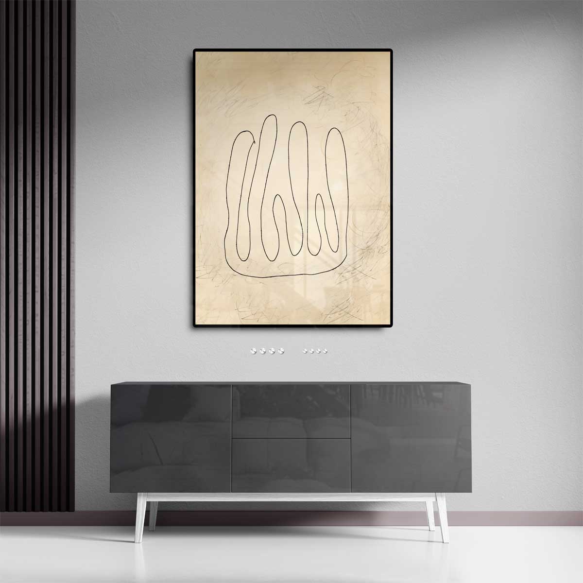 Organische Lijnenspel – staand kunstwerk voor modern interieur