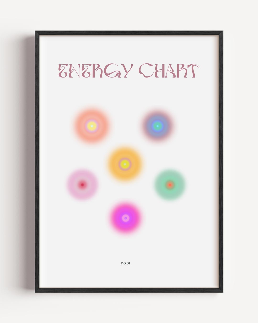 Energiekleuren Cirkel – mindfulness portret poster als wanddecoratie