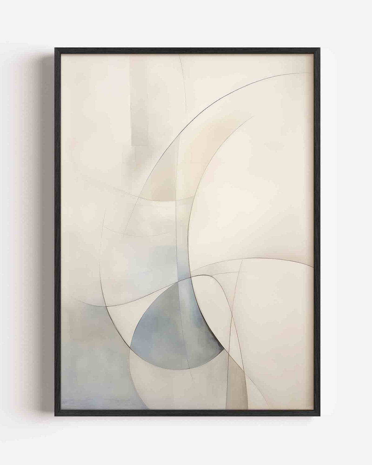 Abstracte lijnen en vormen – zacht abstracte portret poster als wanddecoratie