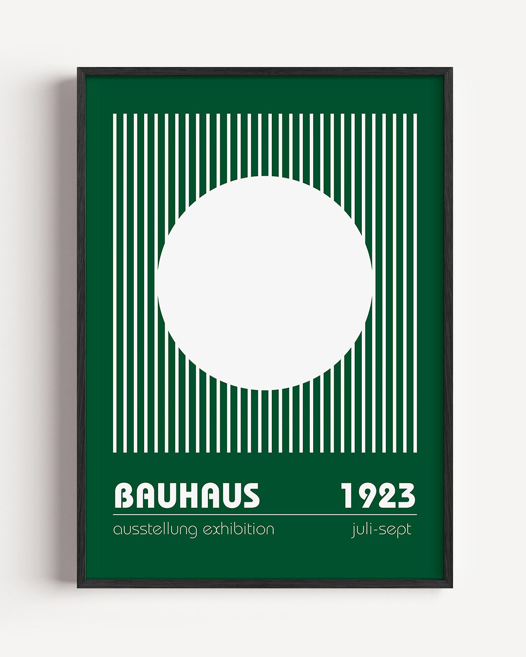 Cirkel en lijnen – staande Bauhaus poster als wanddecoratie