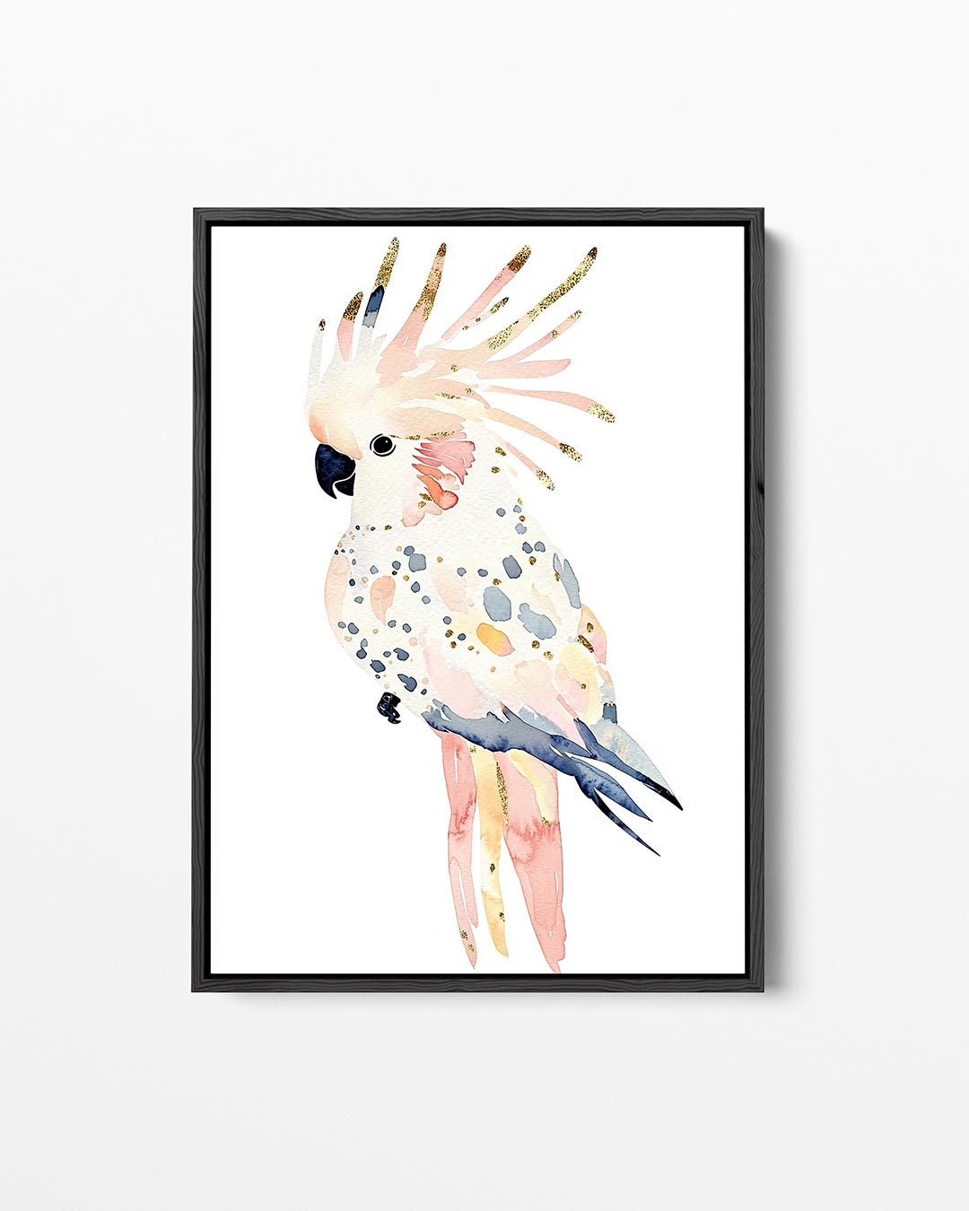 Vrolijke vogel illustratie – staand wanddecoratie kunstwerk
