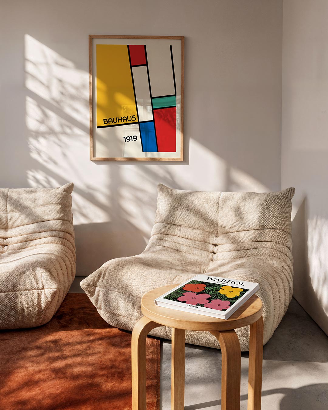 Vorm en kleur – geometrische Bauhaus poster in staand formaat
