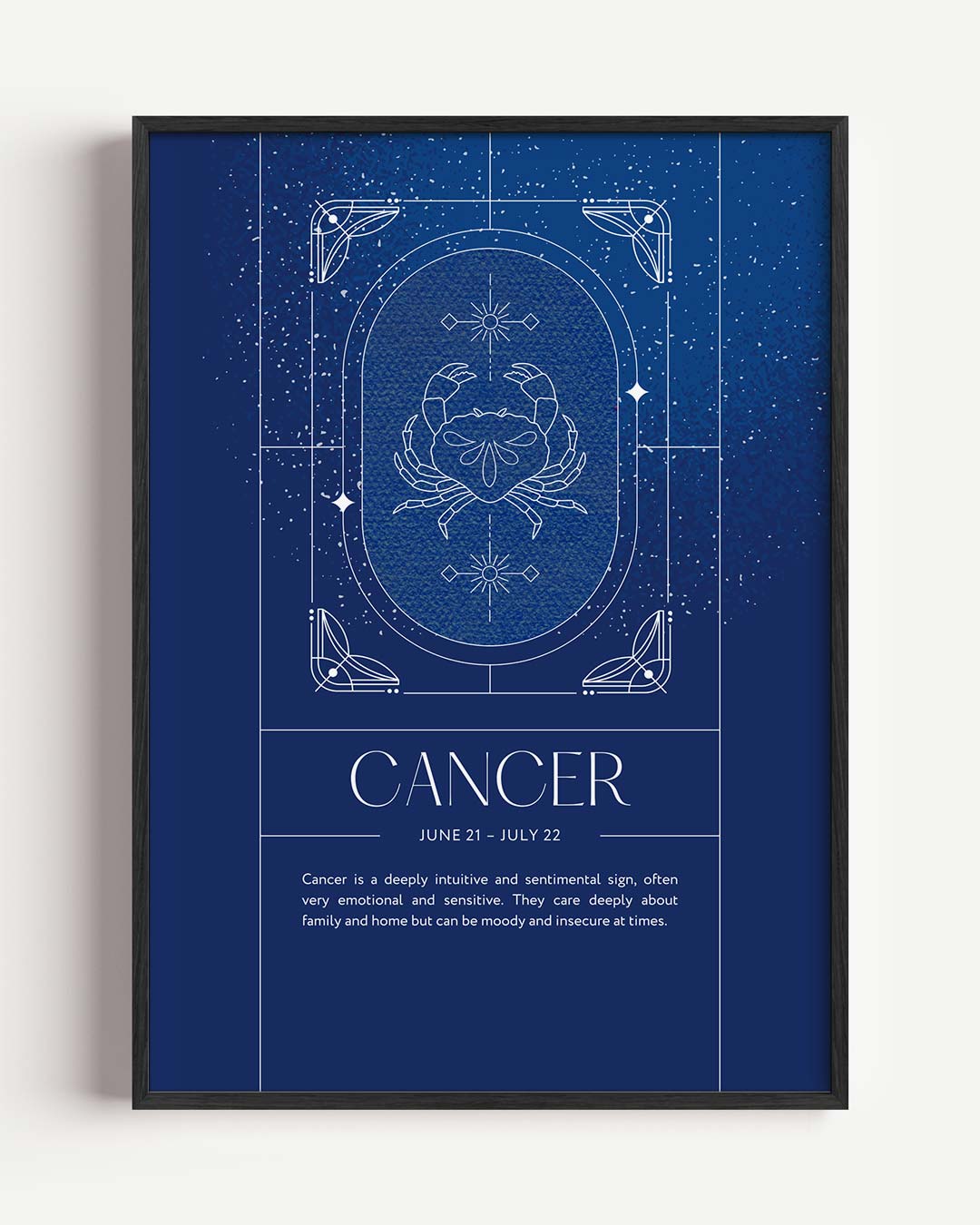 Cancer Zodiac – mindful portret poster als wanddecoratie