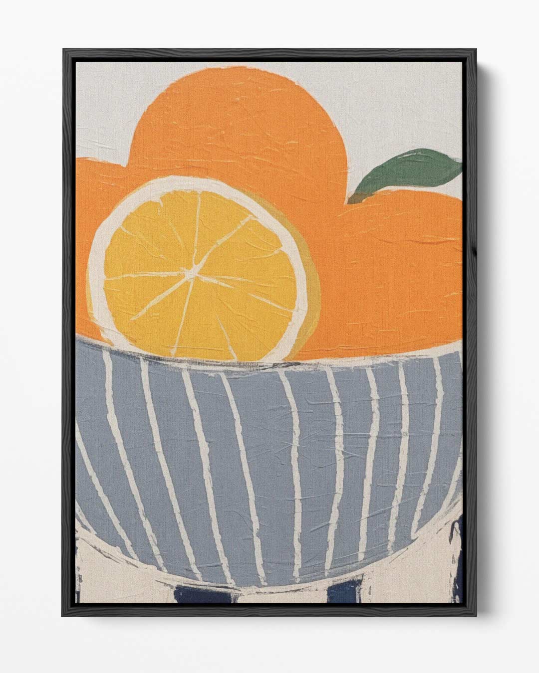 Zonnige Citrus Kom – portret kunstwerk als wanddecoratie