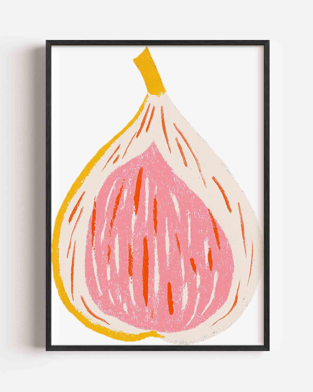 Vijg illustratie – kleurrijke abstracte portret poster als wanddecoratie
