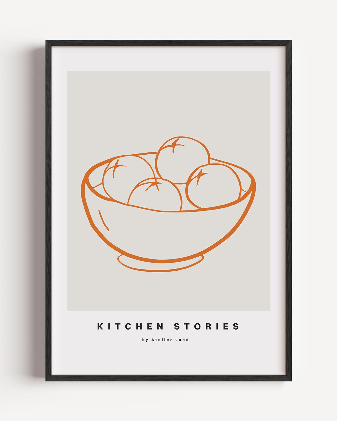 Kitchen Stories - Fruitschaal Illustratie – keuken portret poster als wanddecoratie