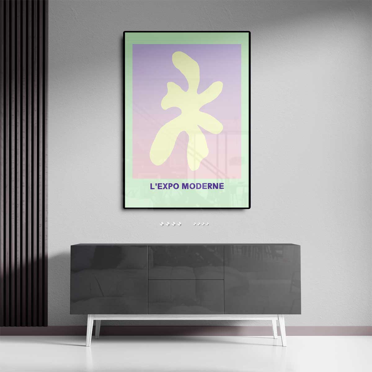 Abstracte Vormen in Pastel – canvas wanddecoratie in portret formaat