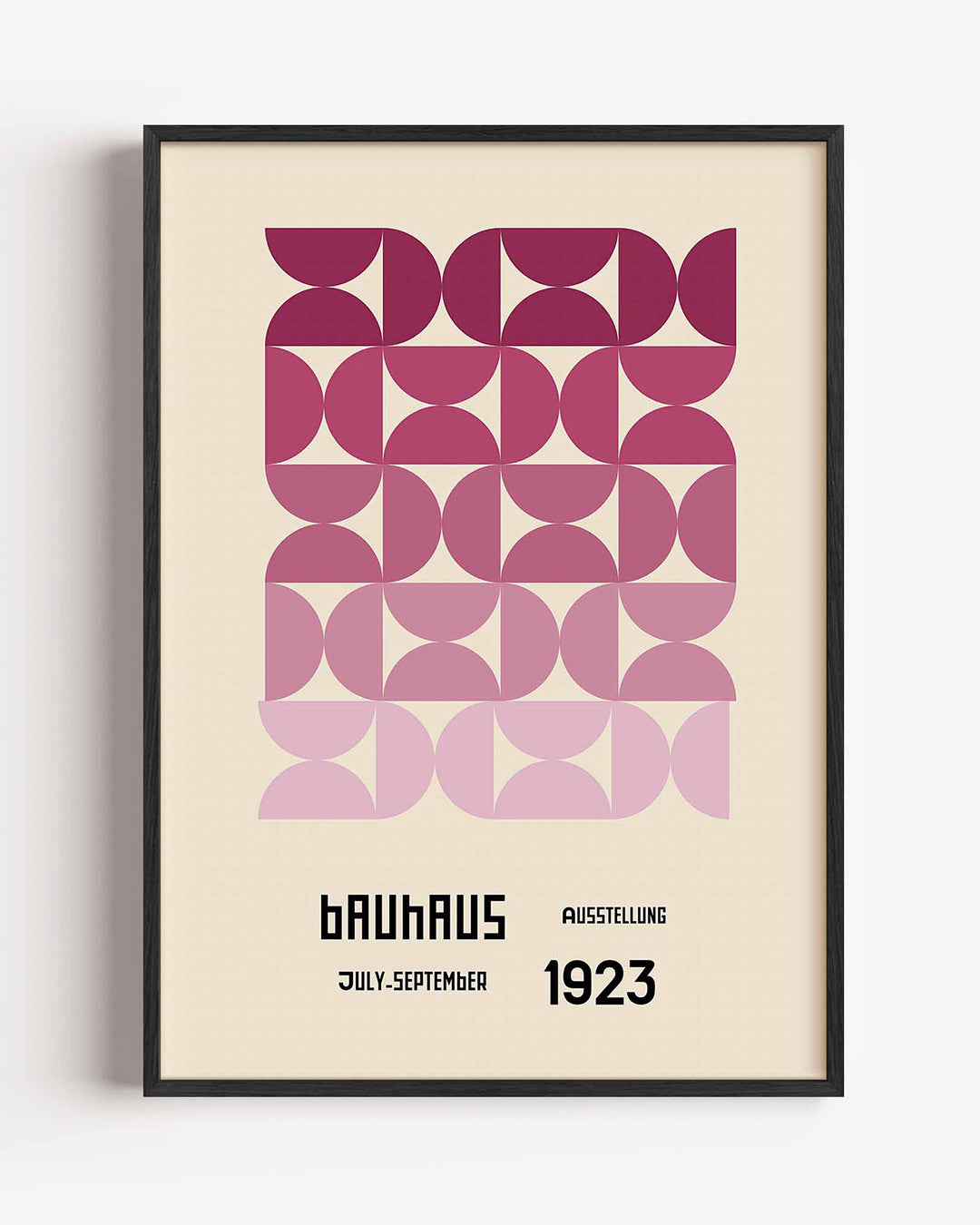 Vormritme en kleur – staande Bauhaus poster als wanddecoratie