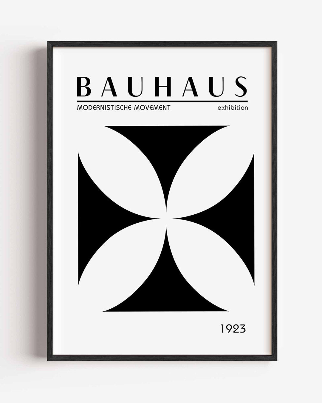 Vorm en balans – staande Bauhaus poster als wanddecoratie