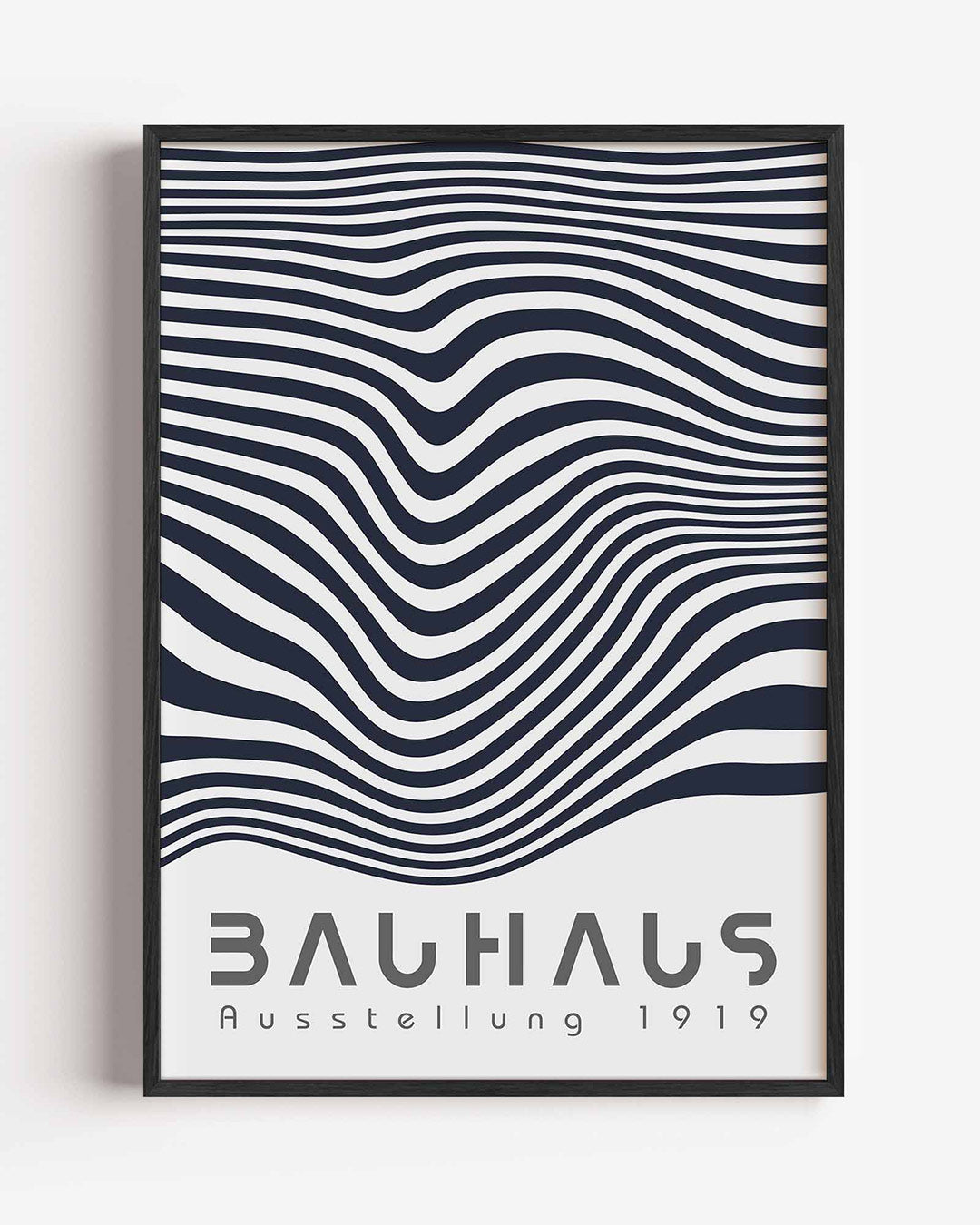 Golvend lijnenspel – staande Bauhaus poster als wanddecoratie