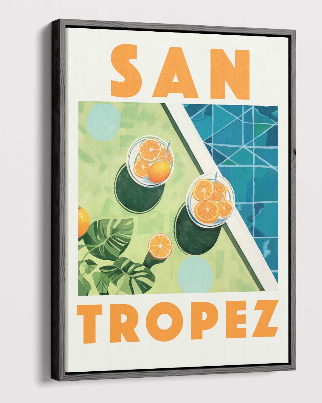 Zonnige St. Tropez Droom – canvas wanddecoratie in portret formaat