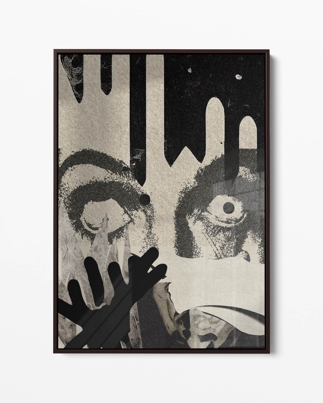 Intrigerende Blik Collage – portret kunstwerk als wanddecoratie