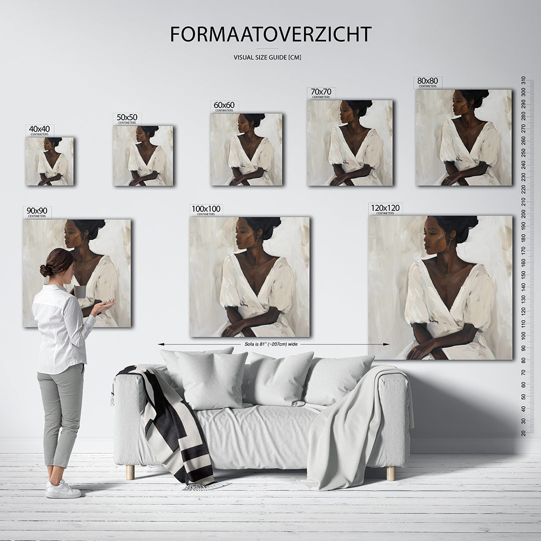 Elegante vrouwelijke pose kunstwerk – materiaalweergave – dit kunstwerk toont een vrouw in een serene pose, met zachte