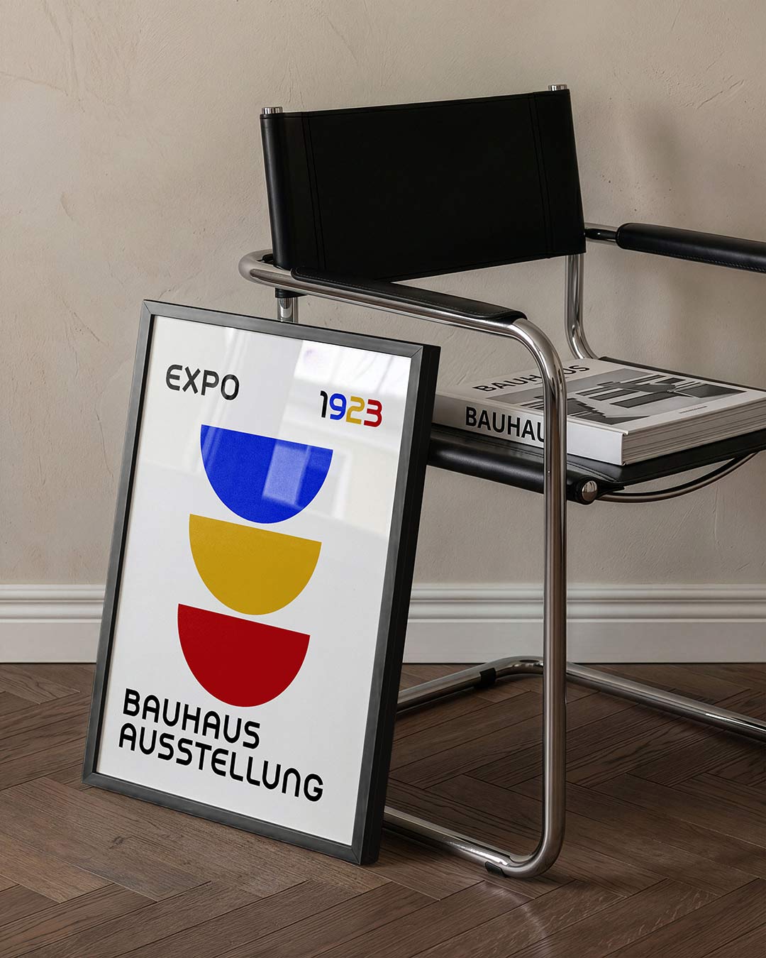 Vorm en kleur – staande Bauhaus poster voor aan de muur