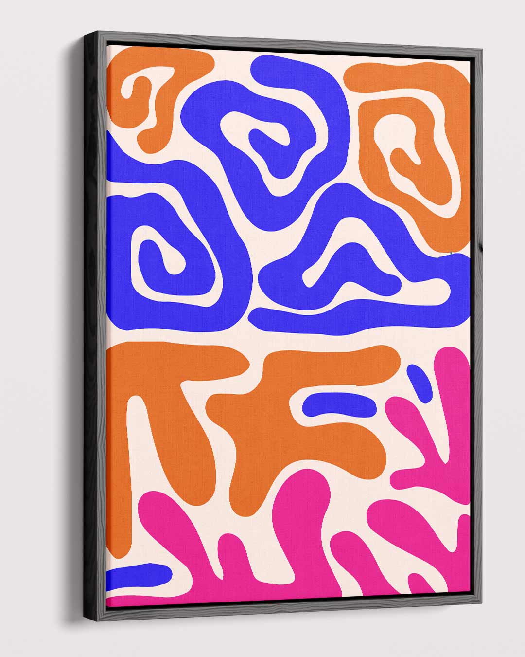 Kleurrijke Vormenexplosie – dibond kunstwerk als wanddecoratie