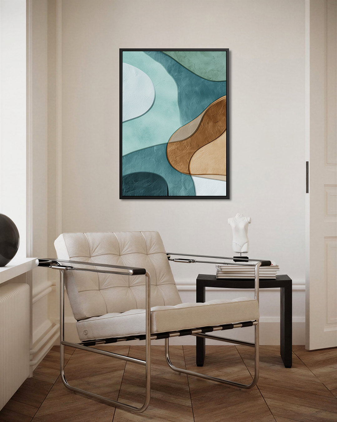 Organische vormen compositie – staand wanddecoratie kunstwerk