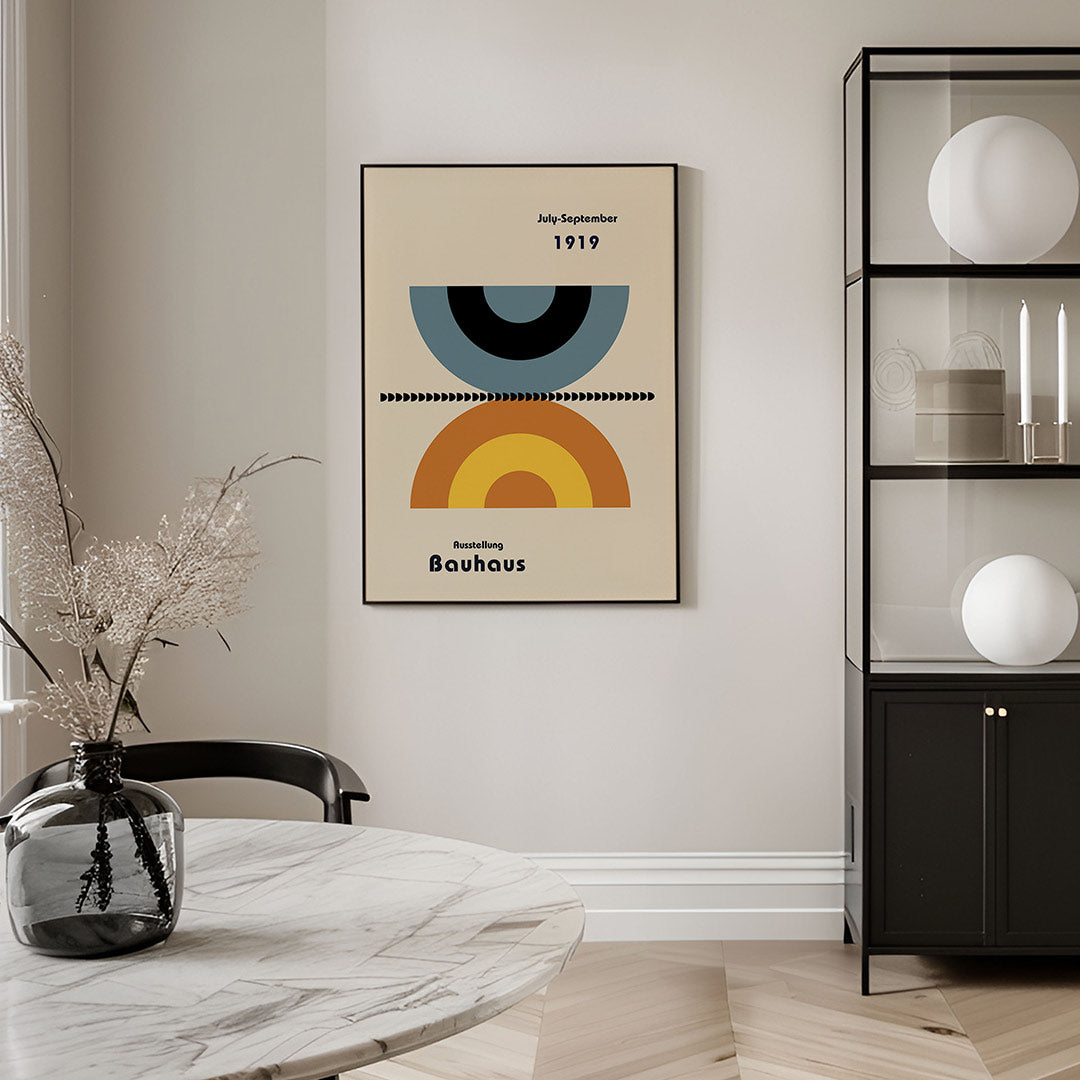 Vorm en balans – geometrische Bauhaus poster in staand formaat
