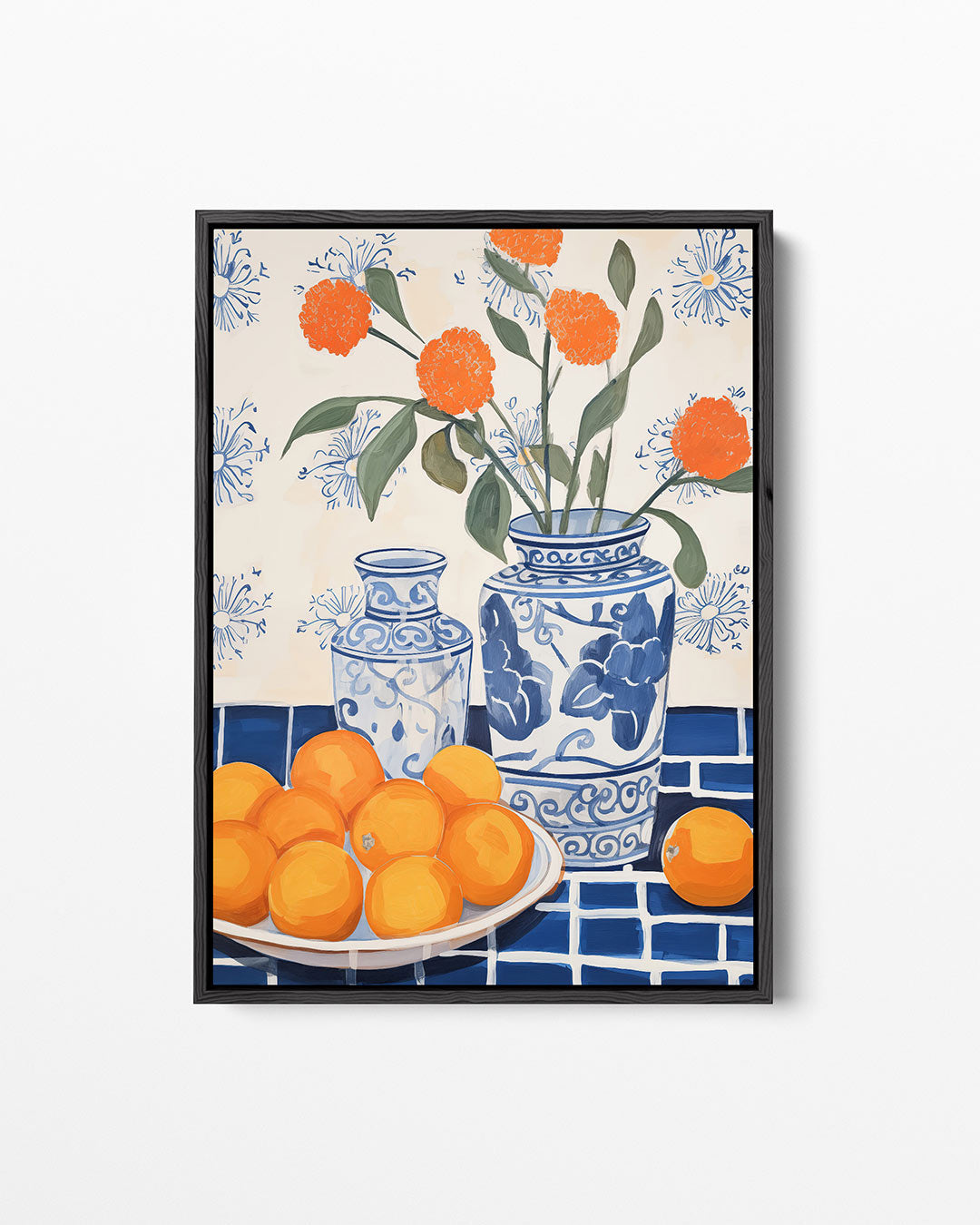 Vaas met bloemen – staand wanddecoratie kunstwerk