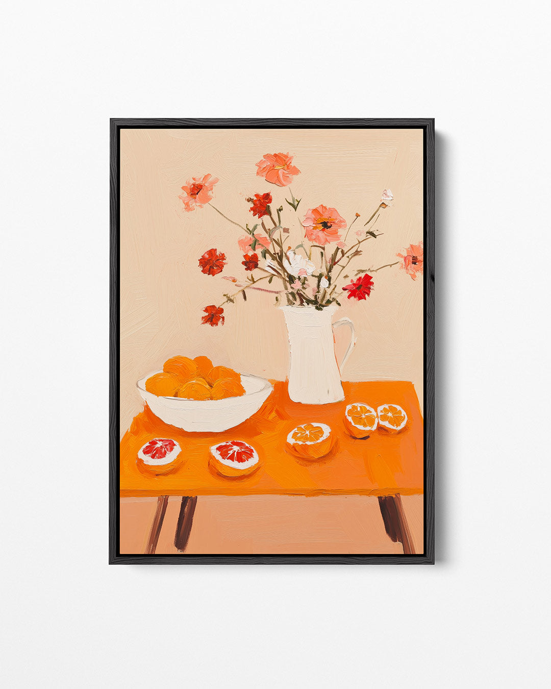 Bloemen en citrus – staand wanddecoratie kunstwerk