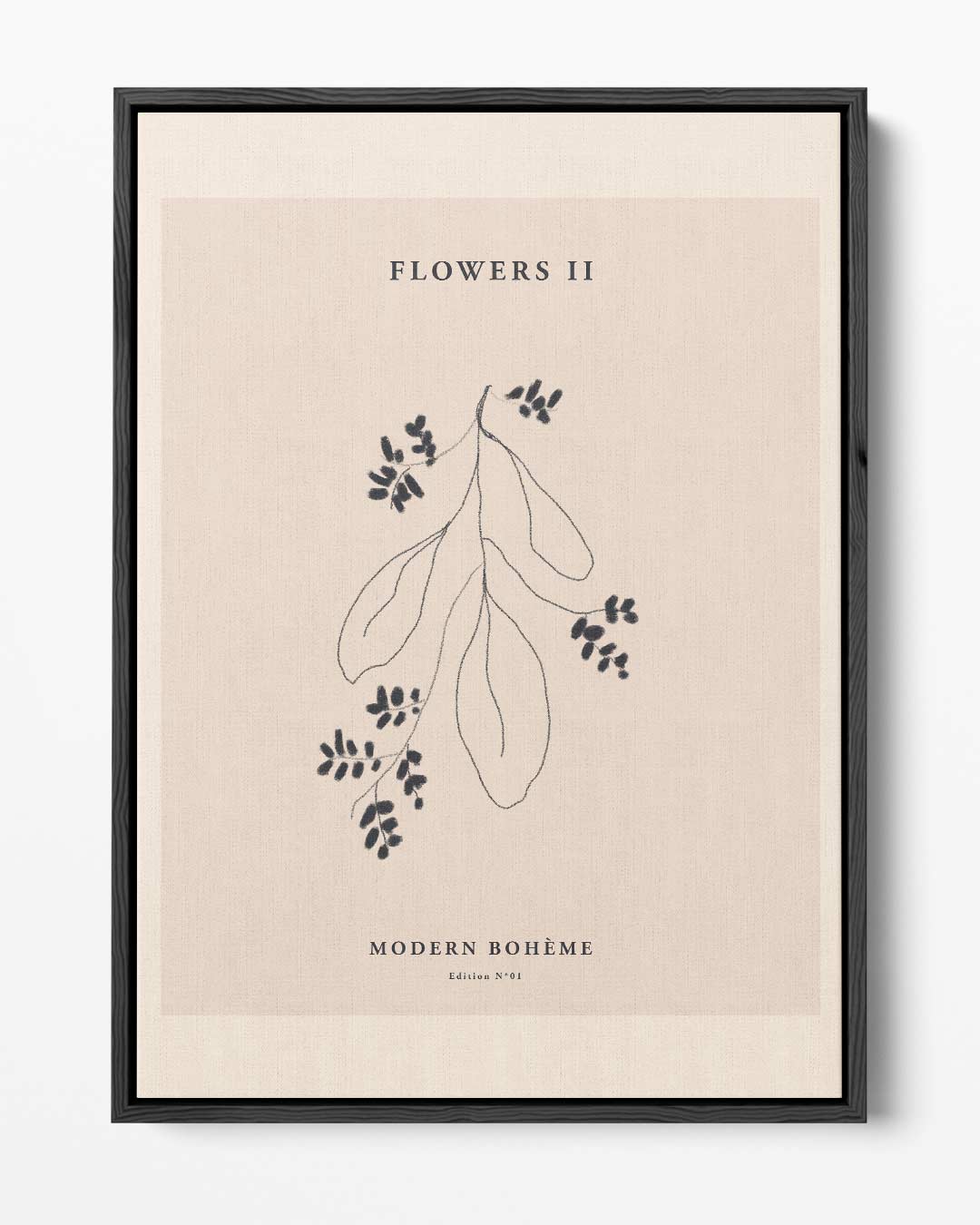 Flowers II Moderne Boho Print – portret kunstwerk als wanddecoratie