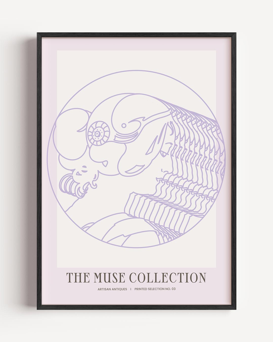 Elegante Muse – mindfulness portret poster als wanddecoratie