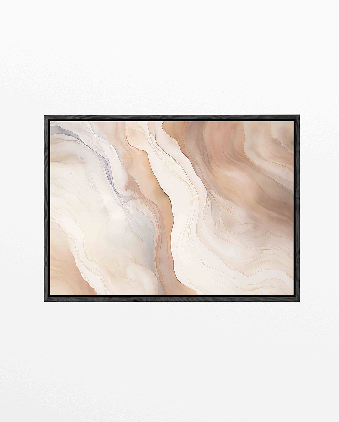 Organische lijnen – Beige – liggend wanddecoratie kunstwerk