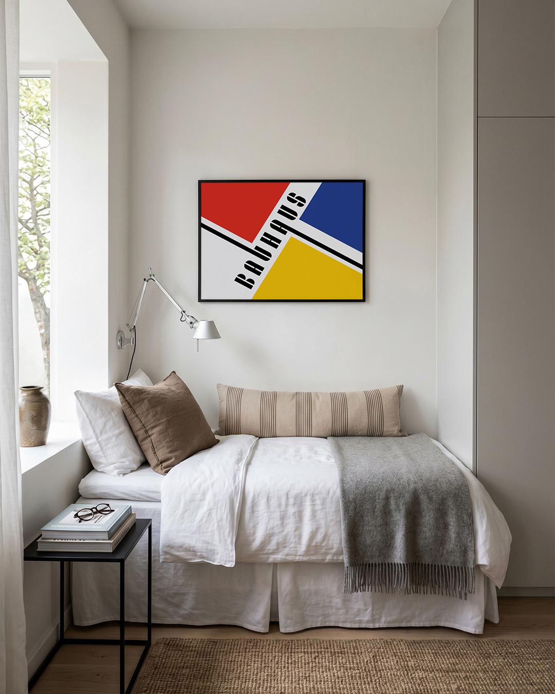 Vorm en kleurvlakken – moderne Bauhaus wandkunst als poster