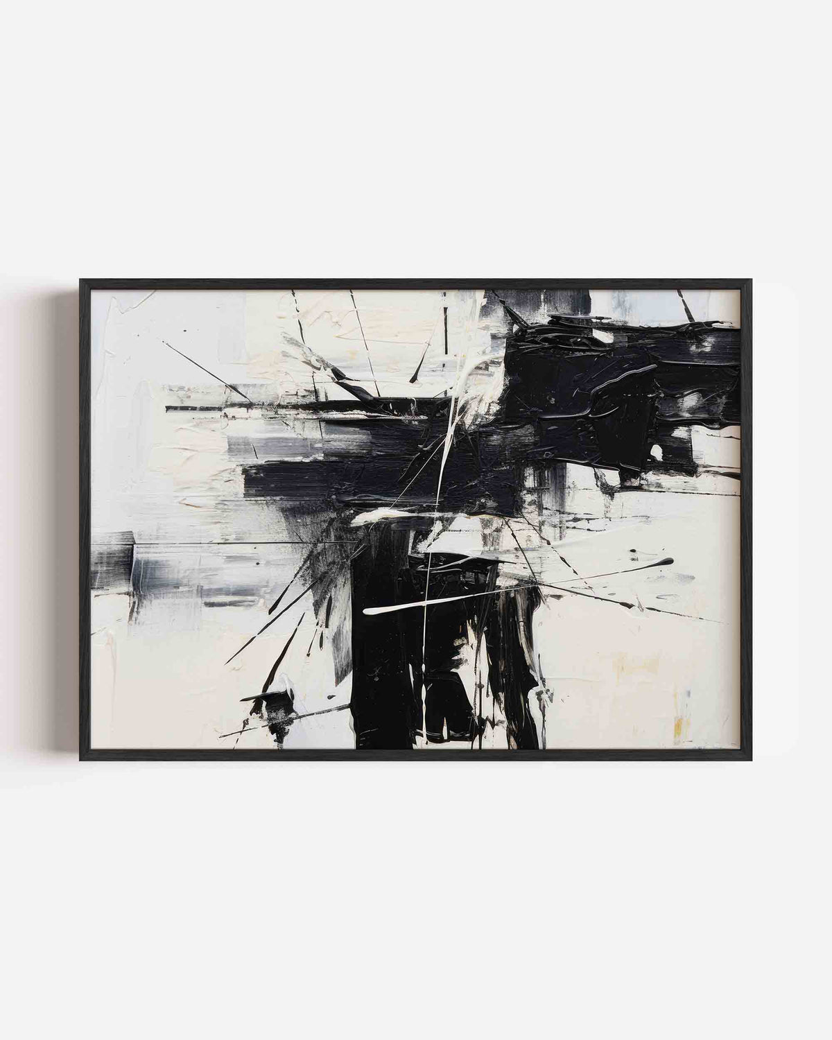 Abstracte zwart wit – abstracte landscape poster als wanddecoratie