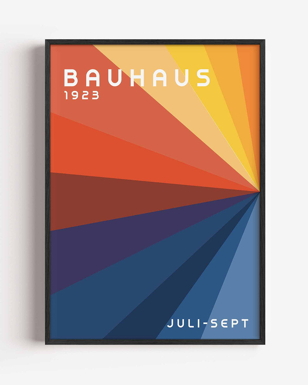 Vorm en kleur – staande Bauhaus poster als wanddecoratie