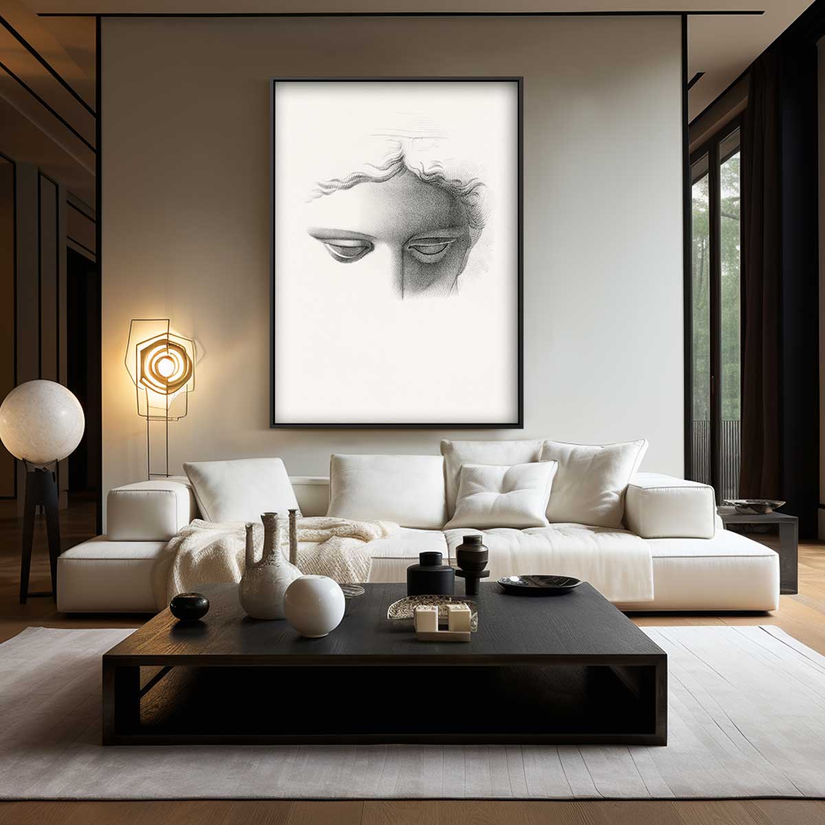 Verfijnde Blik – staand kunstwerk voor modern interieur