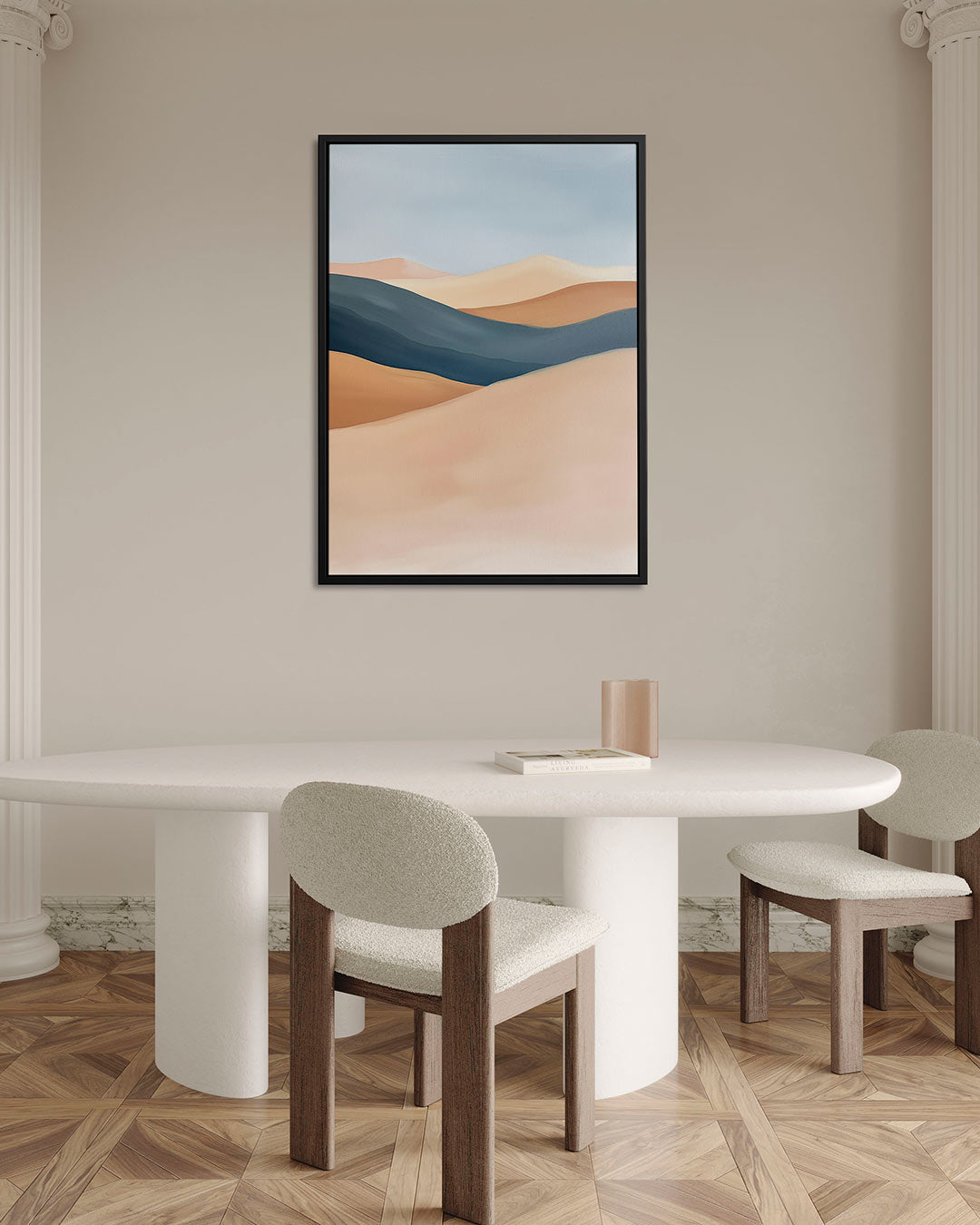 Zachte landschap golven – staand wanddecoratie kunstwerk