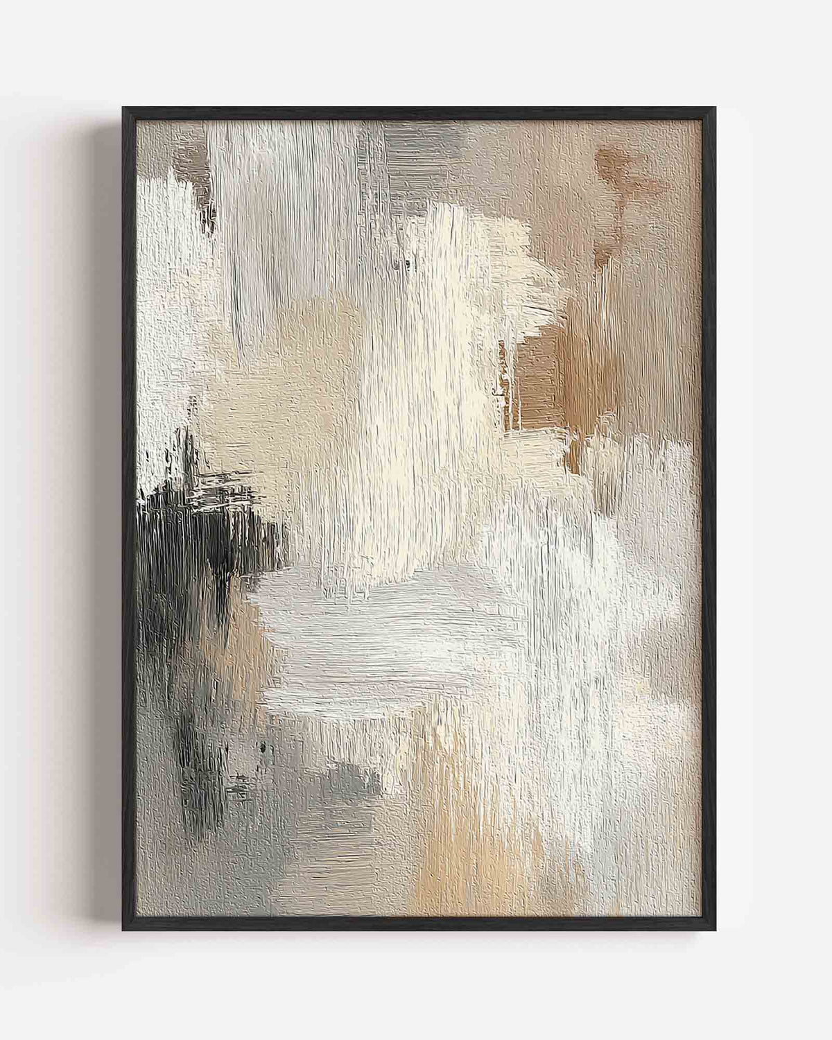 Abstracte beige en grijze – abstracte textuur portret poster als wanddecoratie