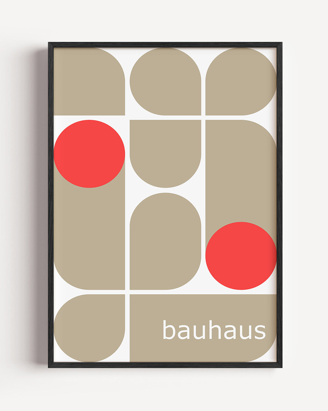 Vormen en vlakken – staande Bauhaus poster als wanddecoratie