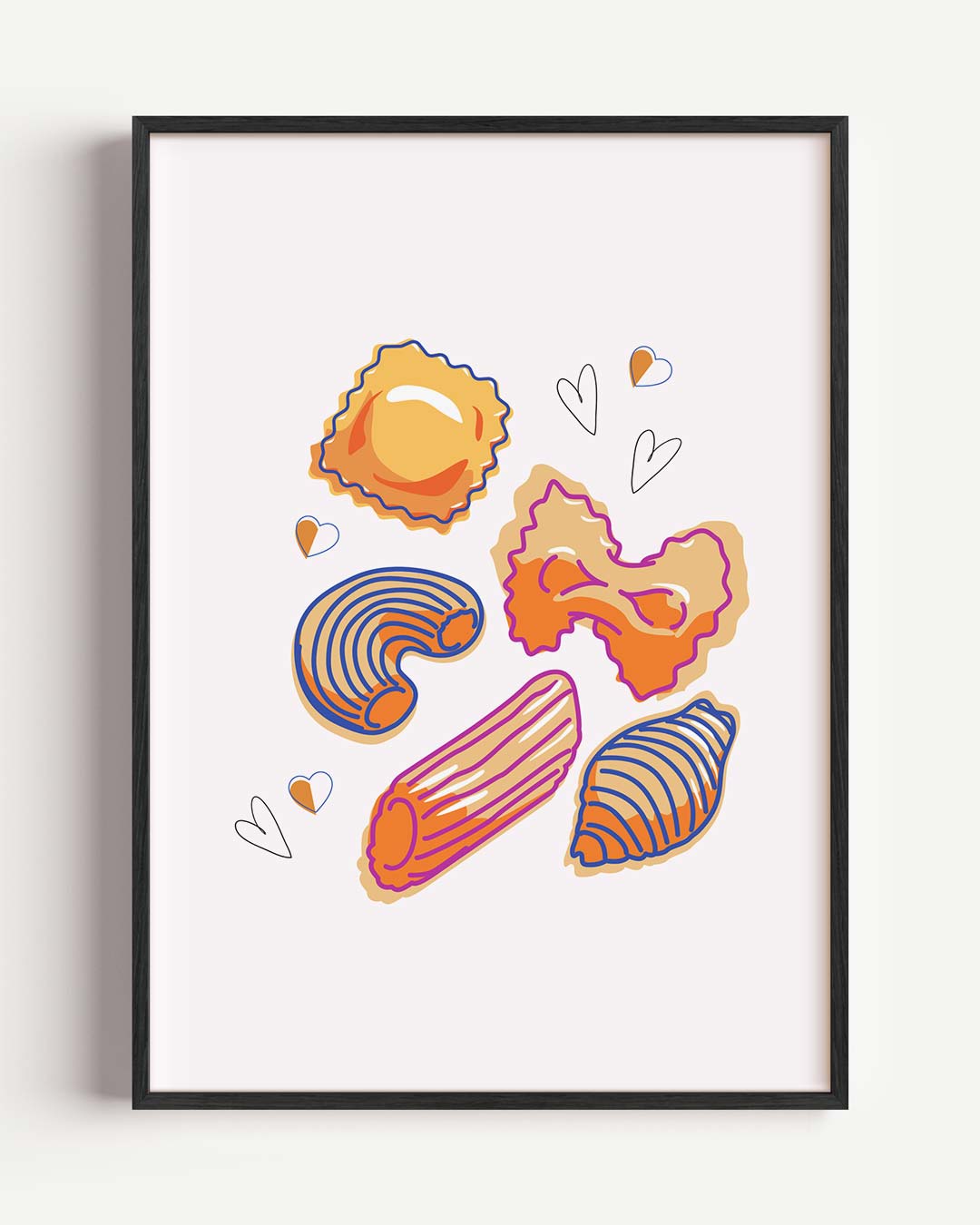 Pasta Liefde – keuken portret poster als wanddecoratie
