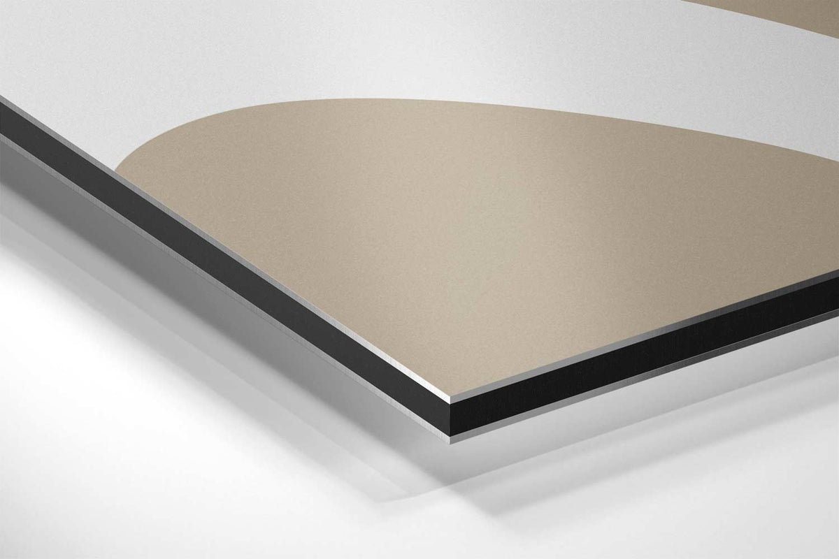 Organische Vormen in Beige – canvas kunstwerk als wanddecoratie