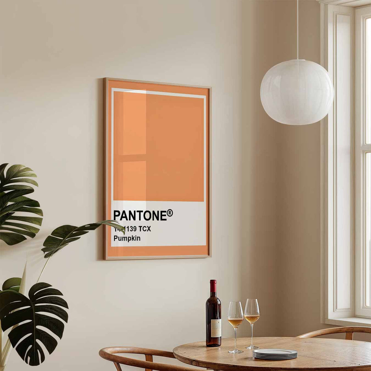 Pantone Stijlvolle Pumpkin – staande Popart wanddecoratie van WallArtistic