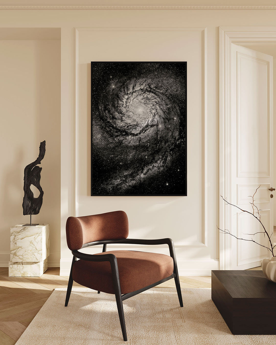 Kosmische spiraal – staand wanddecoratie kunstwerk