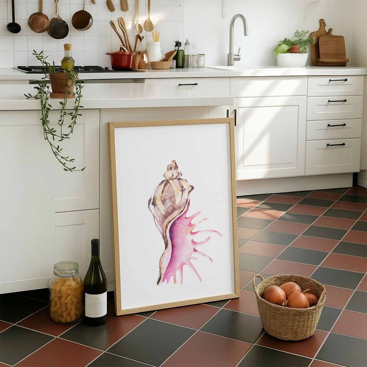 Strand Schelp Aquarel – dieren portret poster, afbeelding 7
