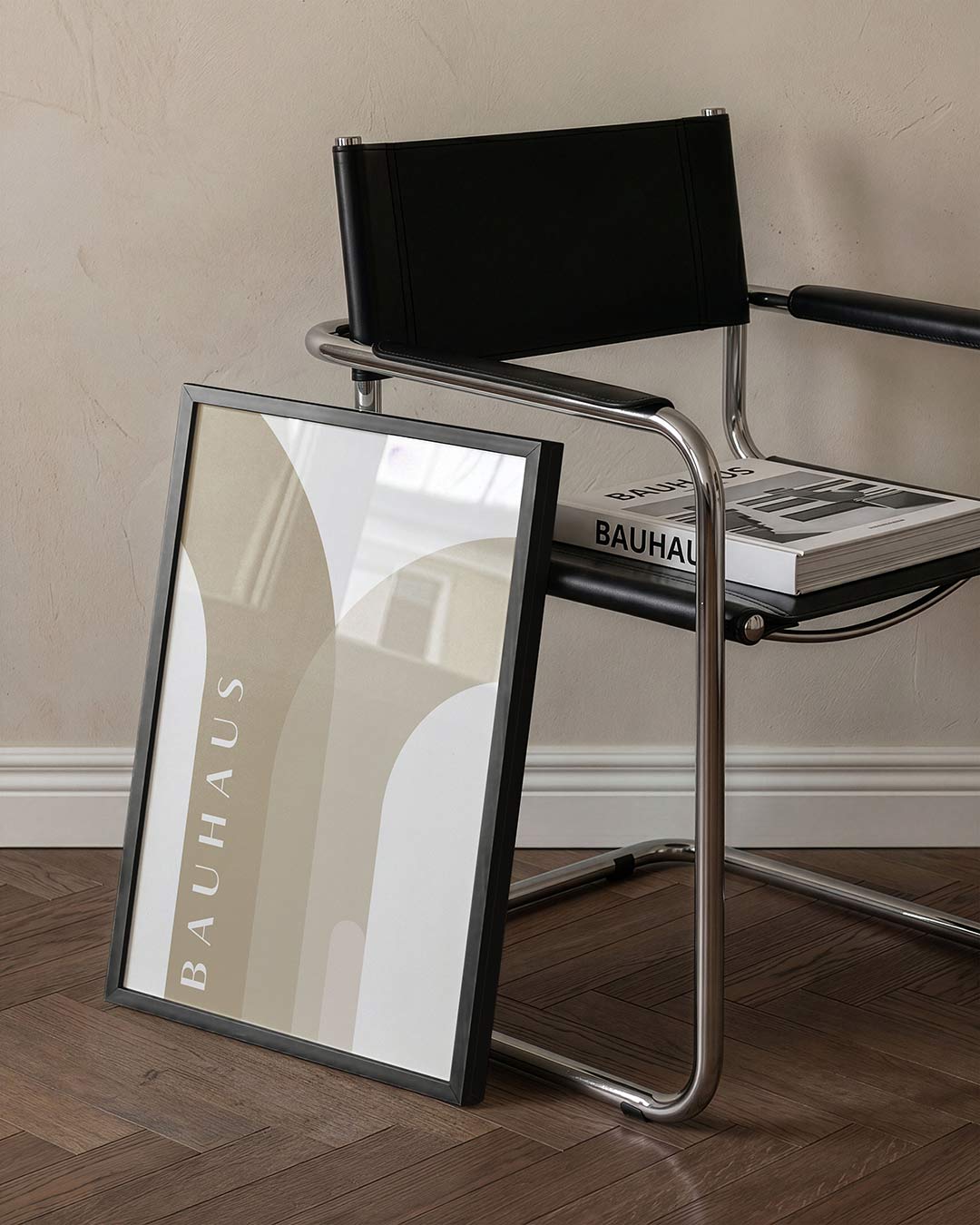 Vorm en balans – staande Bauhaus poster voor aan de muur