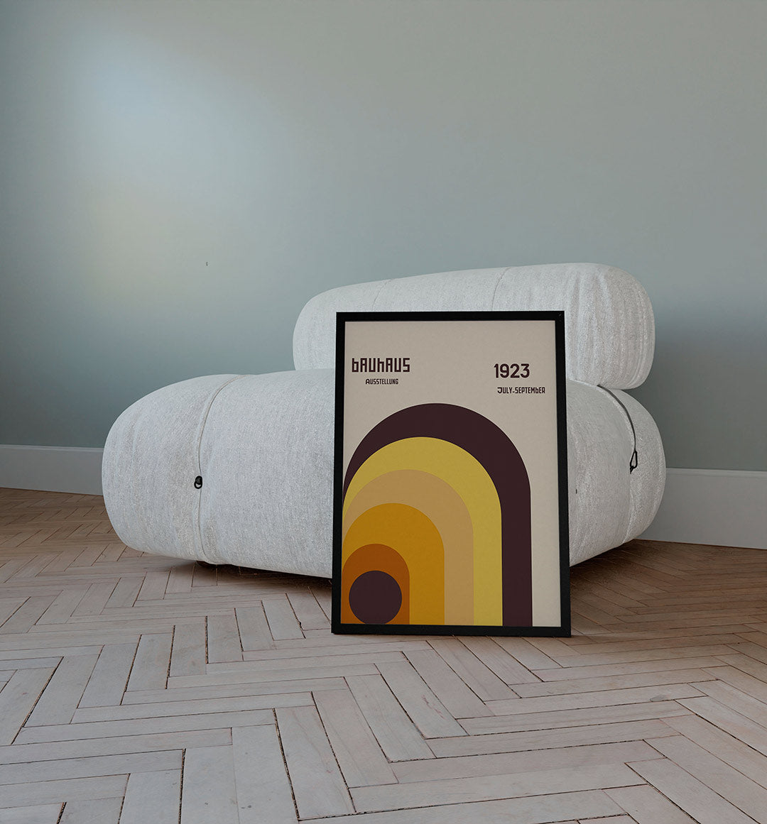 Vormritme en kleur – staande Bauhaus poster voor aan de muur