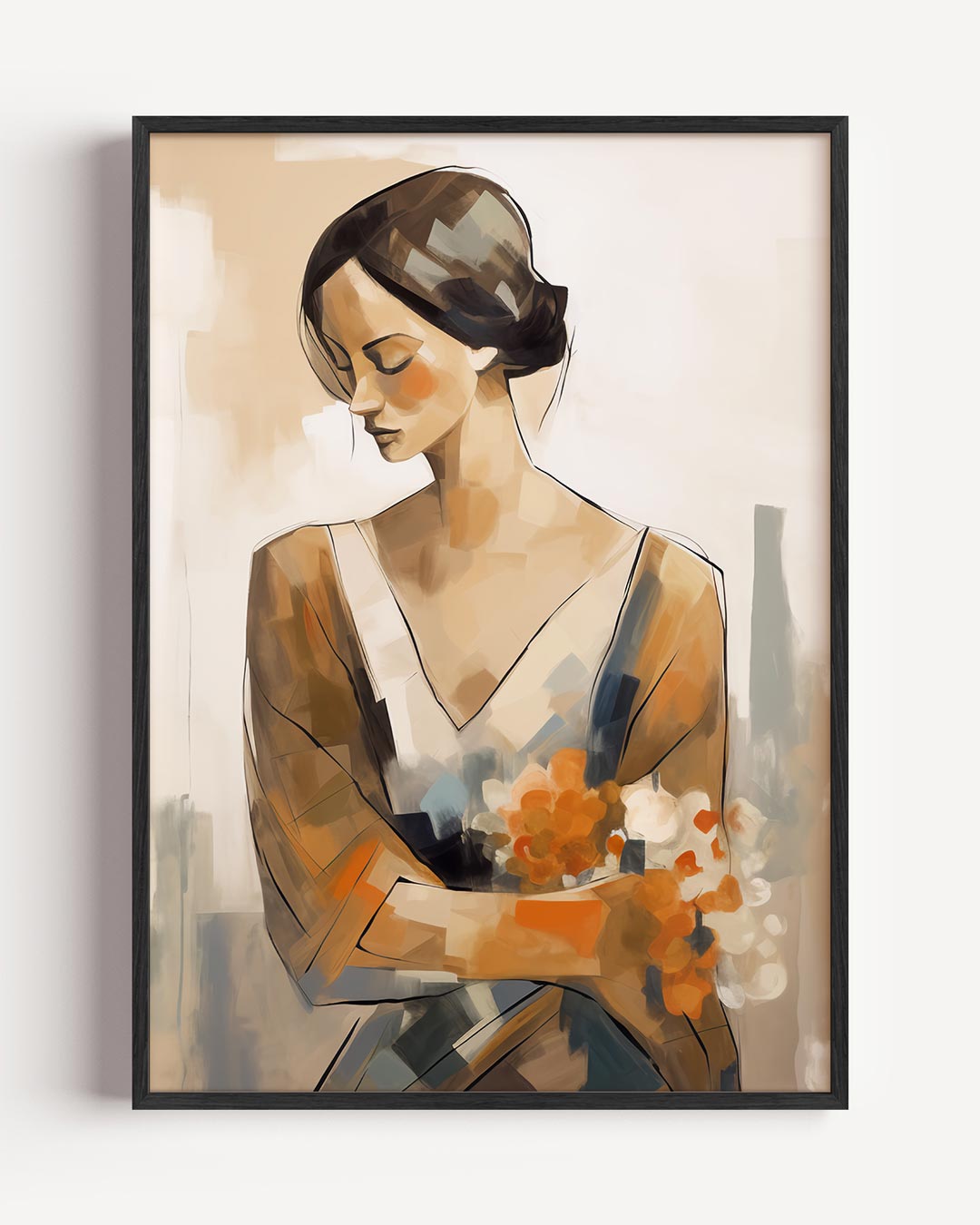 Elegante Damesportret – vrouwelijk portret poster als wanddecoratie