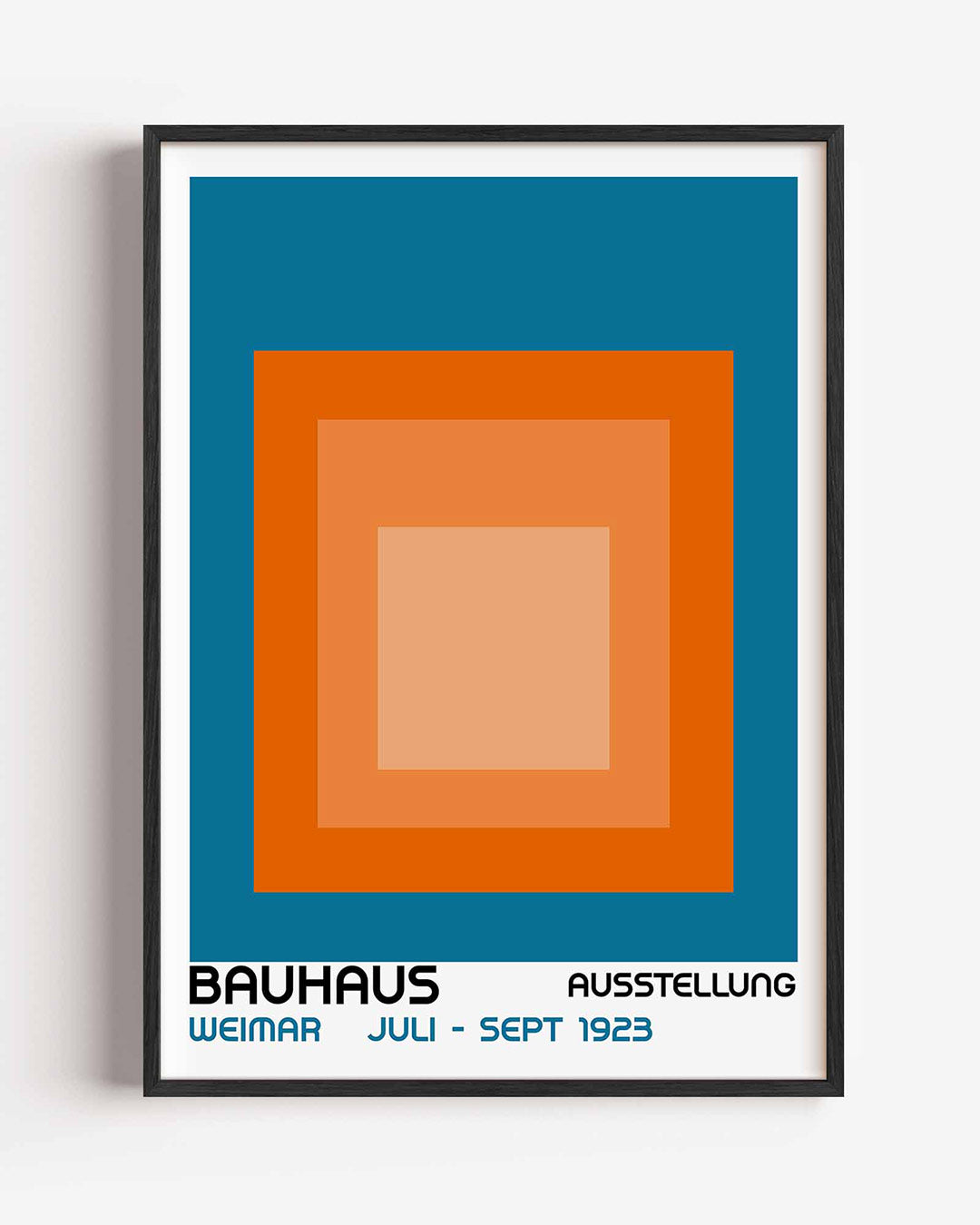 Kleurvlakken en lijnen – staande Bauhaus poster als wanddecoratie