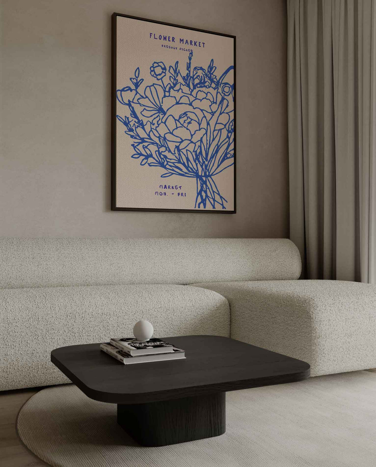 Bloemenmarkt Elegantie – canvas wanddecoratie in portret formaat