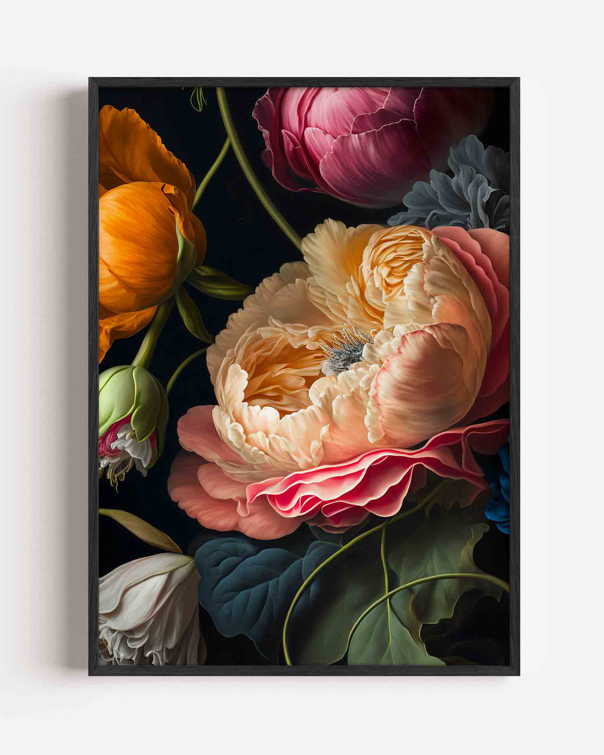 Bloemen in levendige kleuren – bloemen portret poster als wanddecoratie