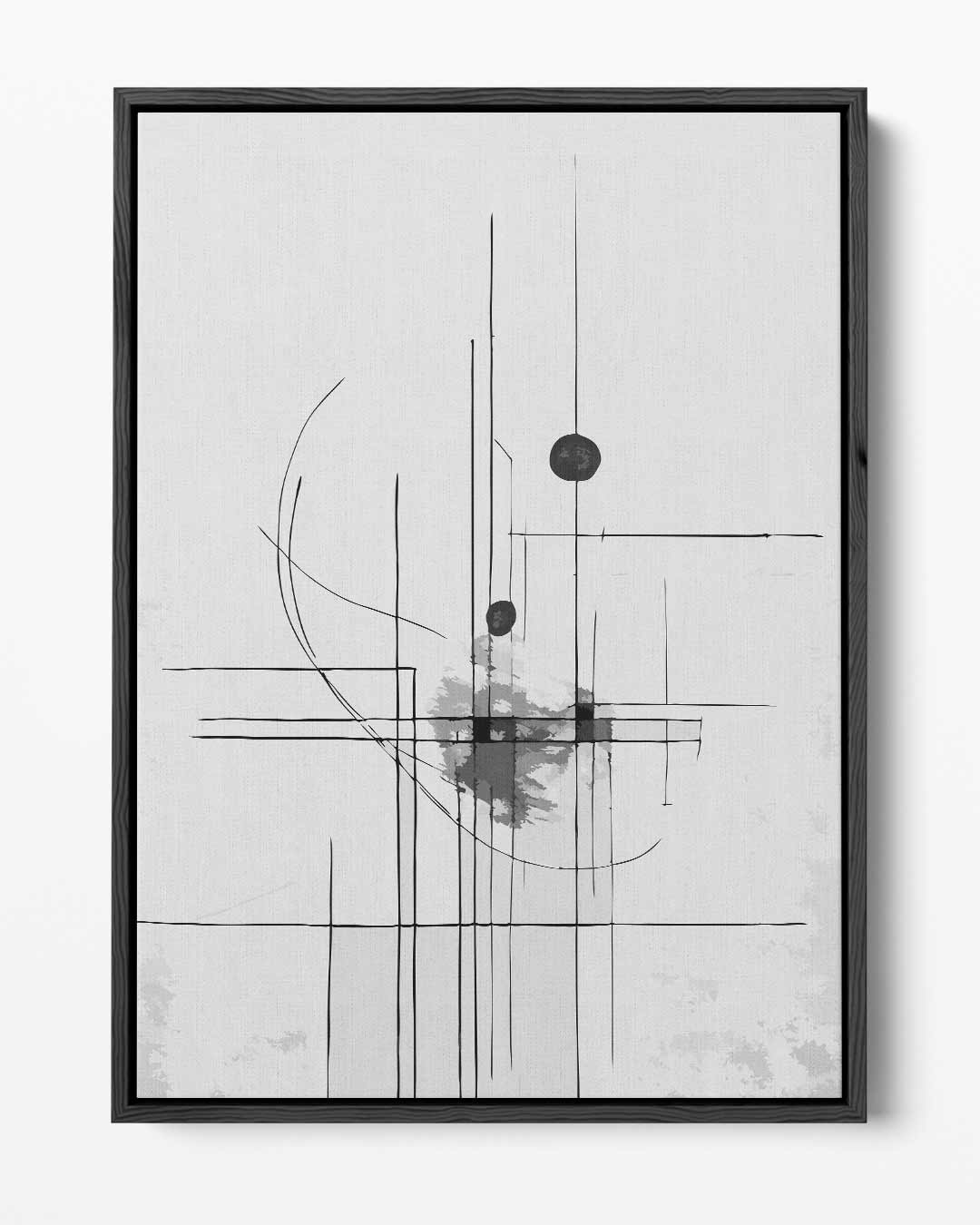 Abstracte Lijntango – portret kunstwerk als wanddecoratie